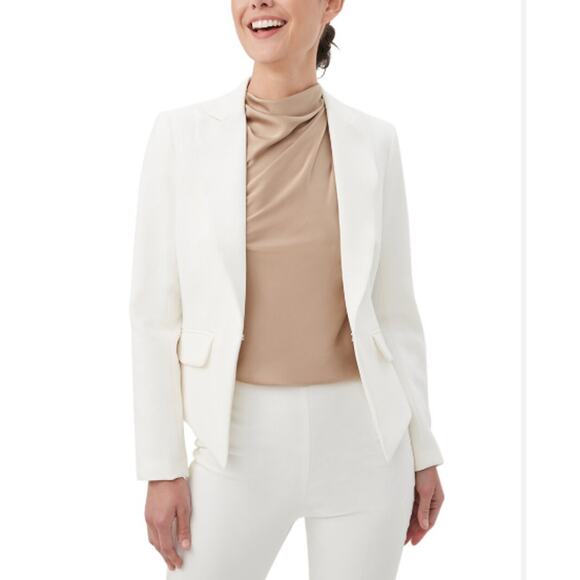 Trina‎ Turk Atwood White Blazer Size 6 - Picture 1 of 8